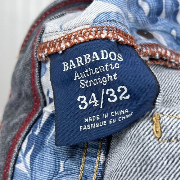 Tommy Bahama Barbados Authentic Straight Gray Denim Jeans Men's 34 - Picture 8 of 10